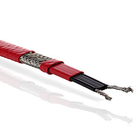 Close up of coax cable with frayed edge to show interior