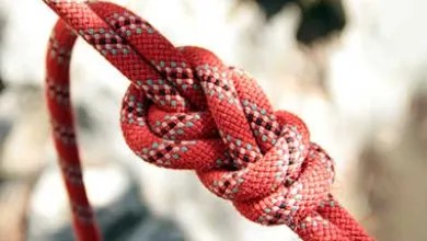 Red climbing rope